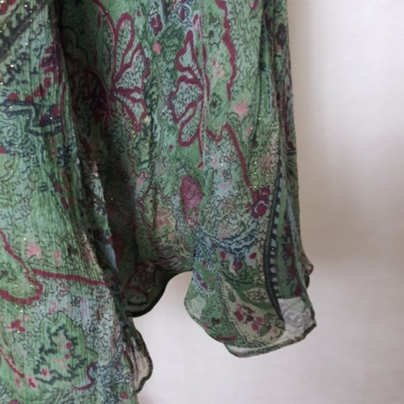 Suzie Chin Silk Halter Dress Empire Waist - Picture 7 of 9